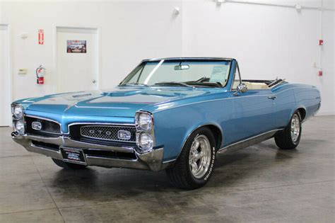 1967 Pontiac Gto 36228 Miles Blue Convertible For Sale Pontiac Gto