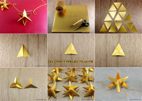 Diy Paper Star Christmas Ornament Diy Craft Projects