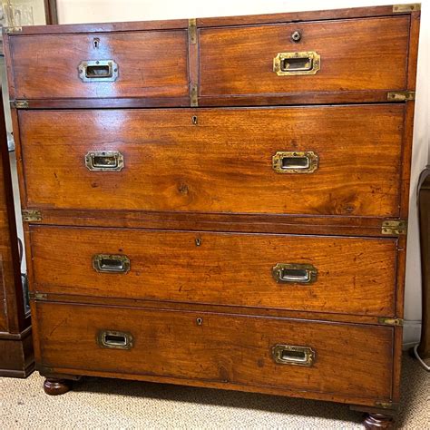 Late 19th Century Mahogany Campaign Chest Of Drawers Antique Chest Of Drawers Hemswell