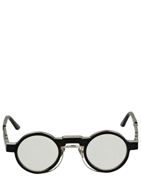 Kuboraum Berlin N3 Round Acetate Eyeglasses In Black Modesens