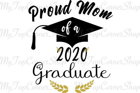 Proud Mom of a 2020 Graduate SVG PNG Dxf Eps Class of 2020 | Etsy