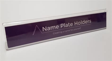 Name Plate Holders For Desks In Acrylic Pvc And Aluminium