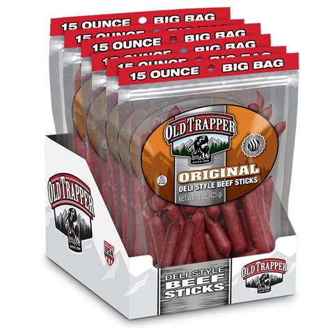 Original Deli Style Beef Sticks Old Trapper Beef Jerky