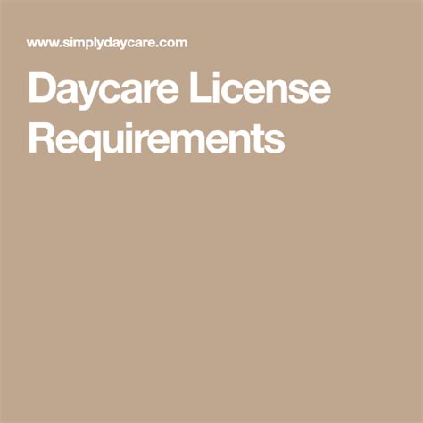 Daycare License Requirements Daycare License Daycare Kids Daycare