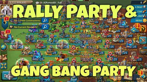 Lords Mobile Rally And Gang Bang Party In Action Youtube