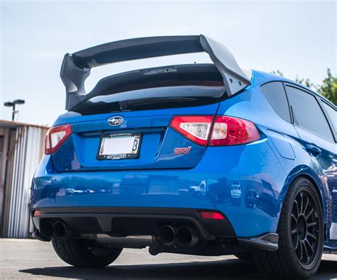 New Carbon Fiber Rally Wing For Subaru Wrx Sti Hatchback