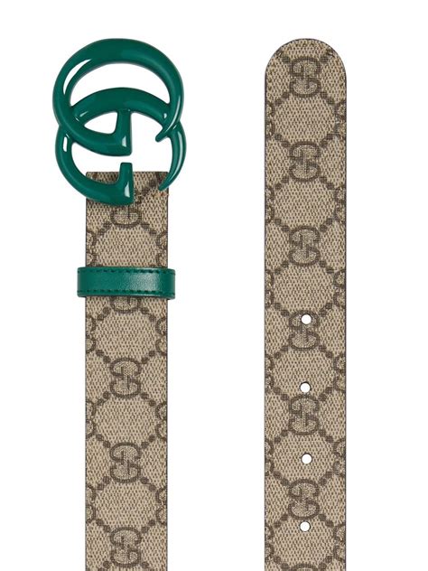 Gucci Gg Marmont Reversible Thin Belt In Neutrals Modesens