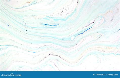 Abstract Background Blue Marble Fake Stone Texture Liquid Paint