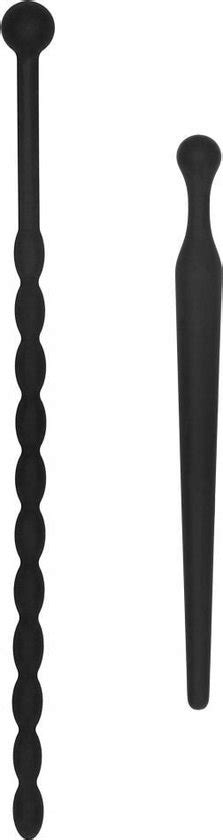 Beginners Silicone Plug Set Black Urethral Toys Shots Ouch
