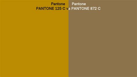 Pantone 125 C Vs Pantone 872 C Side By Side Comparison