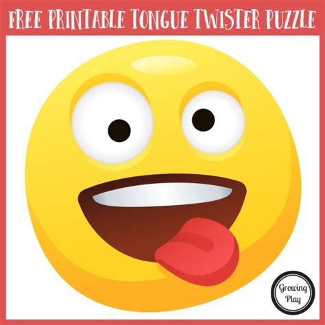 Short Tongue Twister Puzzle For Kids Growing Play