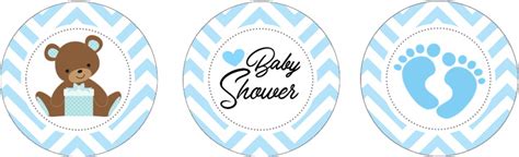 Candy Bar Baby Shower Niño Azul Para Imprimir Y Editar Gratis 👶