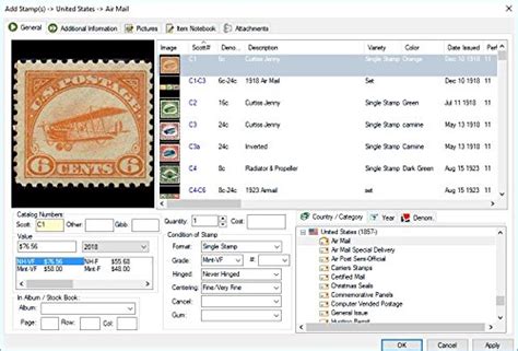 Stamp Collecting Software Stampmanage Deluxe With Scott Catalog