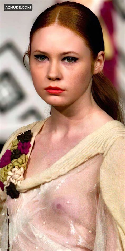 Karen Gillan In A See Through Top On The Catwalk At The Graduate