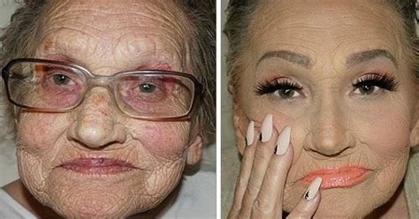 80 Year Old Grandma Asks Her Granddaughter For A Makeup Becomes