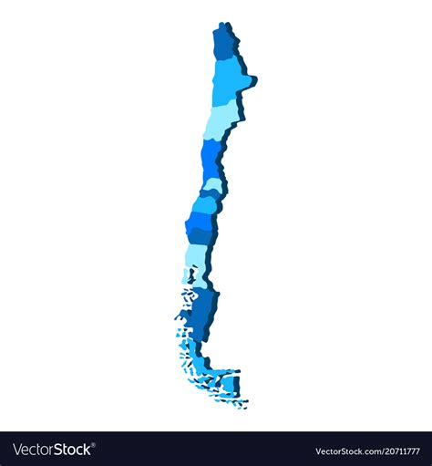 Political Map Of Chile Royalty Free Vector Image