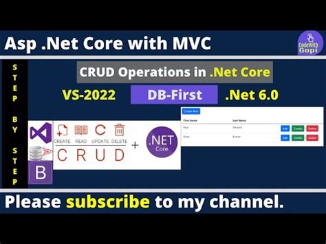Code First Approach In Asp Net Core Mvc Crud App Asp Net Core Mvc