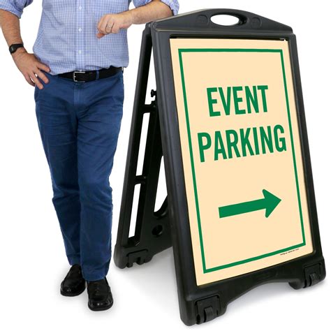 Event Parking Sidewalk Sign Rolling Portable Signs