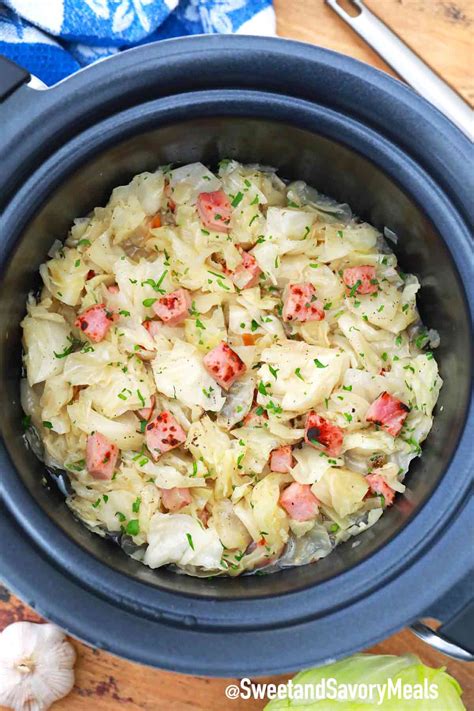 Slow Cooker Cabbage And Ham Video Sweet And Savory Meals