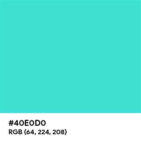 Turquoise Color Code