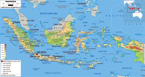 Последние твиты от indonesia (@indonesia). Large physical map of Indonesia with roads, cities and ...