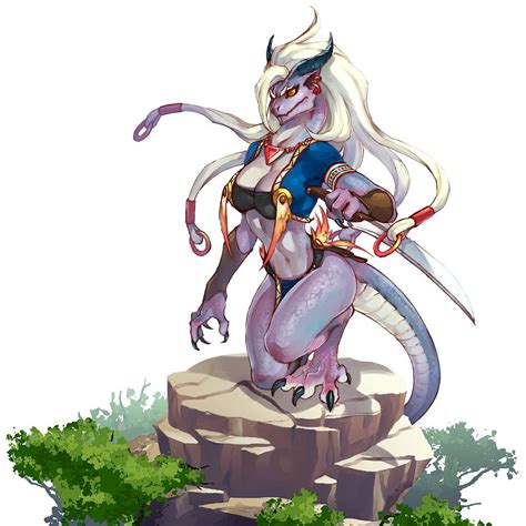 Female Dragonborn Furry Art Anthro Dragon Character Art