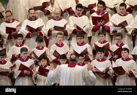 Wittenberg Germany 18th May 2016 The Vatican Based Sistine Chapel Choir Led By Its Director