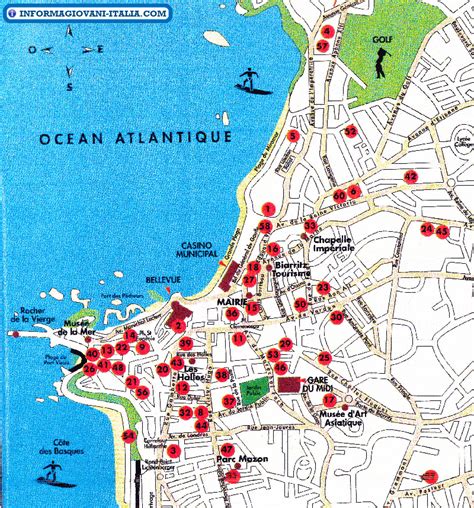 Mappa Di Biarritz Cartina Di Biarritz Mappa Luoghi Da Visitare Luoghi