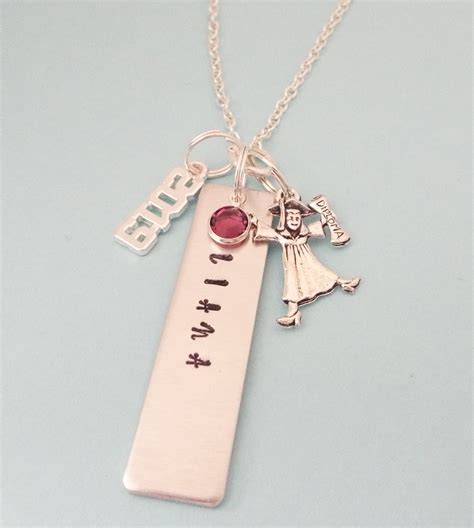 Girl Graduation Name Necklace Personalized Graduation T For Girl