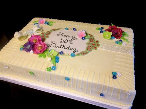 Sweet Ts Cake Design Elegant Flower Sheet Cake