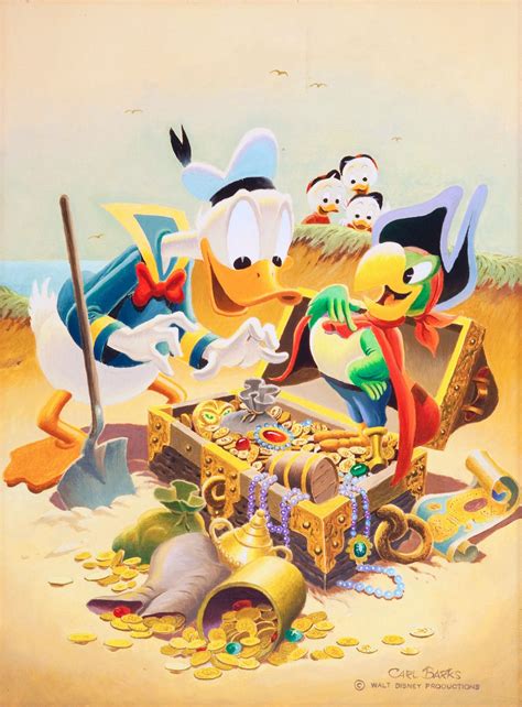 Pirate Gold 1976 By Carl Barks Based On The Cover Of The 1942 Story