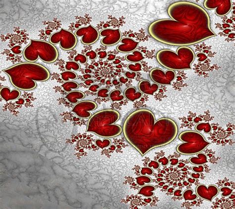 Valentines Hearts Fractal Art Heart Art Heart Wallpaper