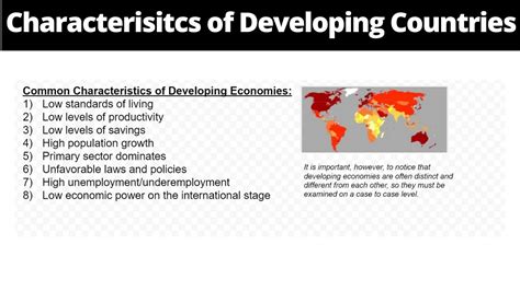 Common Characteristics Of Developing Economies Youtube