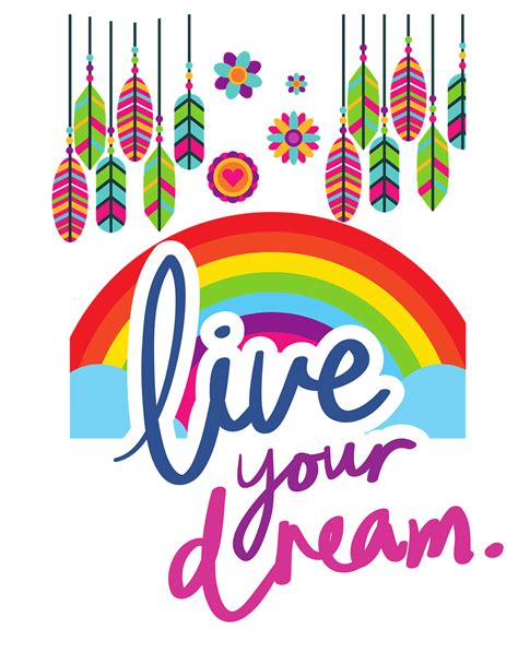 Download Live Your Dream Dream Catcher Rainbow Royalty Free Stock