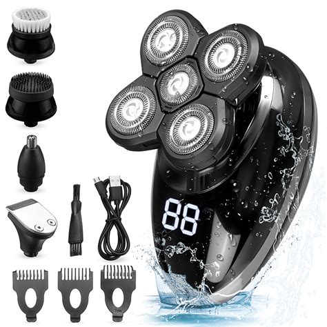 Electric Razor Bald Head Shaver For Men 5 In 1 Head And Face Electric