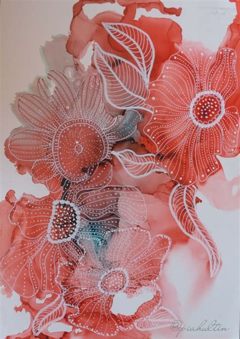 Pin Tillagd Av Ali Uden På Art Målade Blommor Vattenfärg Akvareller