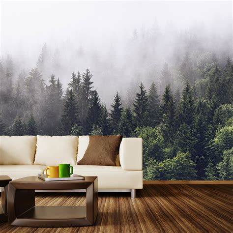 Walls Need Love Misty Forest Wall Mural And Reviews Wayfair