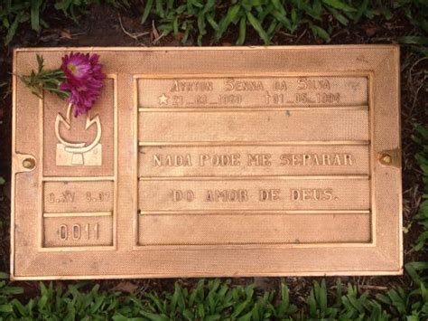 Ayrton Sennas Grave Picture Of Sennas Grave Morumbi Cemetery Sao