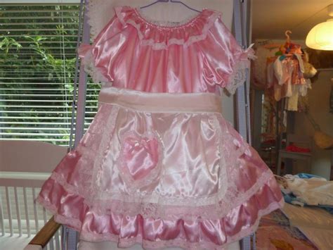 Pink Satin Frilly Dress Nanny Alices Bizarre Nursery Adult Babies