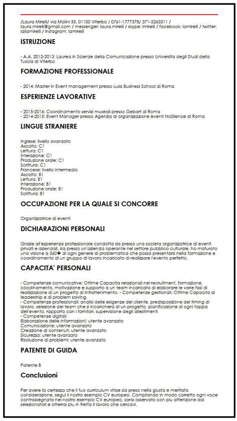 Un ottimo servizio per redigere un curriculum vitae in forma personalizzata. CURRICULUM VITAE EUROPEO MODELLO DA SCARICARE