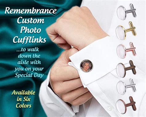 Memorial and In Loving Memory Photo Cufflinks for Funeral and