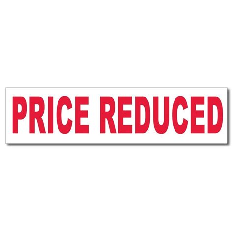 Price Reduced Sign Rider Yard Sign Toppers