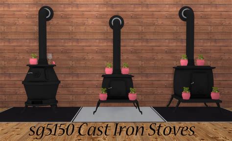 Rococo Sims 4 Finds — Sg5150 Sg5150 Cast Iron Stoves New Mesh By