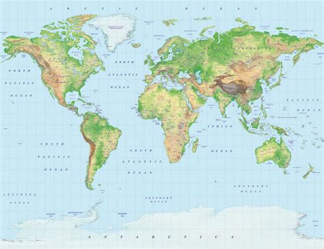 Atlas World Map With Antarctica World Map Wallpaper Wallpapered