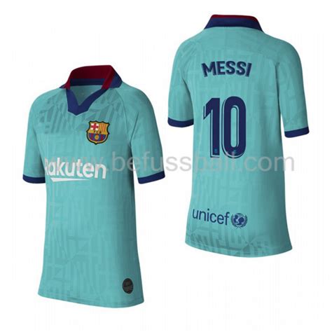 Fussballtrikots Kinder Barcelona 2019 20 Lionel Messi 10 3rd Trikot Kurzarm
