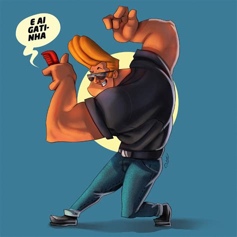 JOHNNY BRAVO FAN ART On Behance Doodle Characters Pixar Characters Jhony Bravo Babe