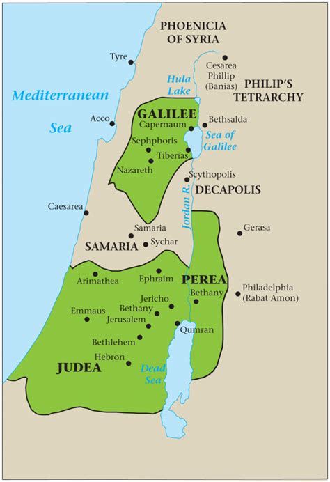 Mapa De Judea A Galilea