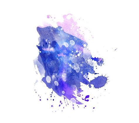 Dark Blue Watercolor Stain Shades Paint Stroke Graphic Abstract