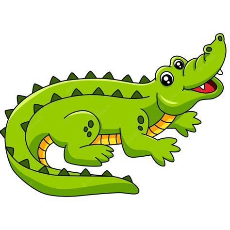 Ilustração Vetorial De Clipart De Desenho Animado De Crocodilo Vetor