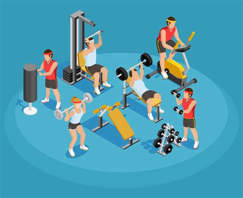 Gym Isometric Template 471824 Vector Art At Vecteezy